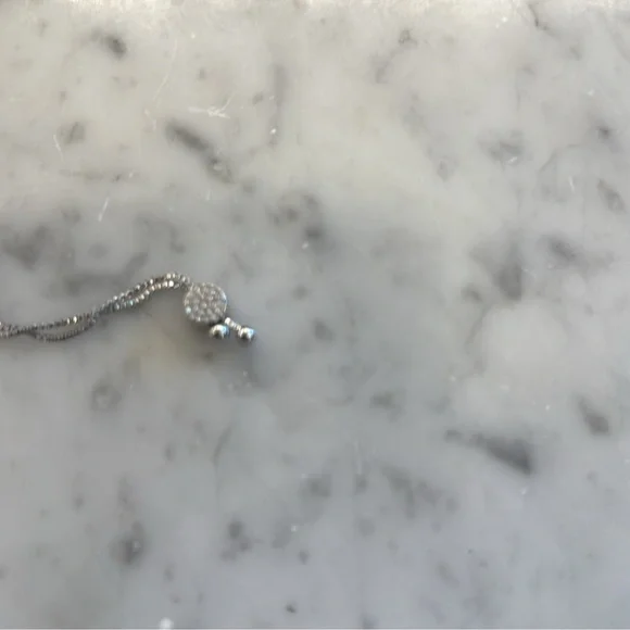 Brilliance Silver Plated Crystal Baguette ENJOY THE JOURNEY Adjustable Bracelet - Picture 9 of 9